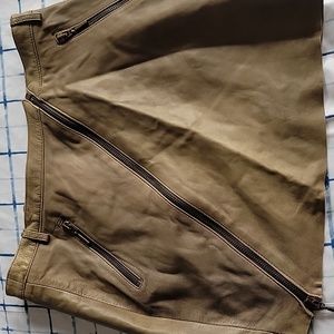 Plein Sud Jeans Vintage Genuine Lambskin Leather Zipper Mini Skirt